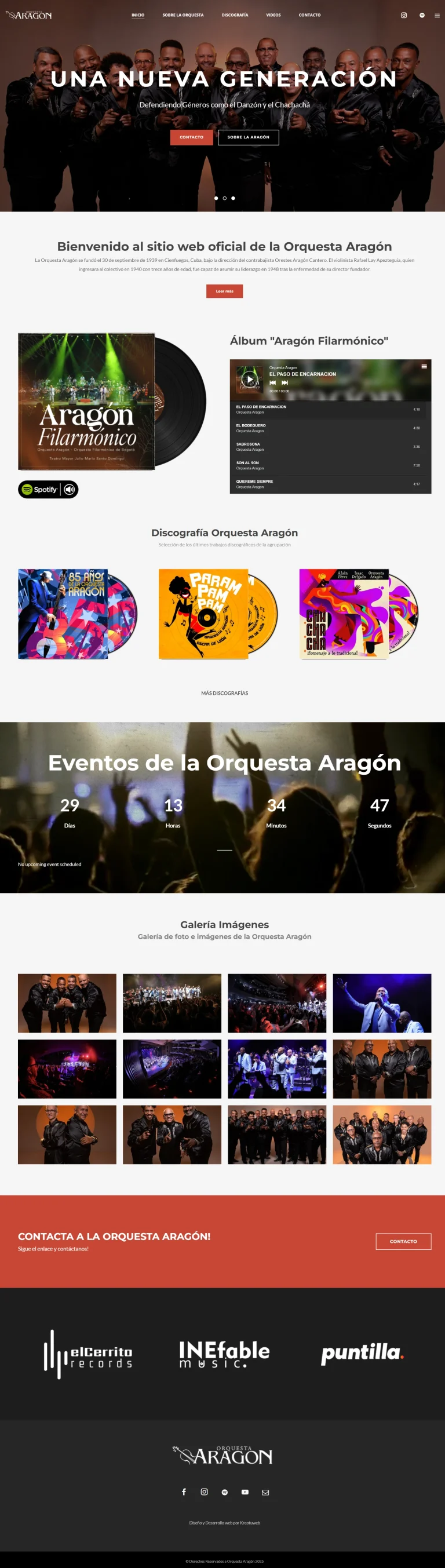 Orquesta Aragón — sitio web