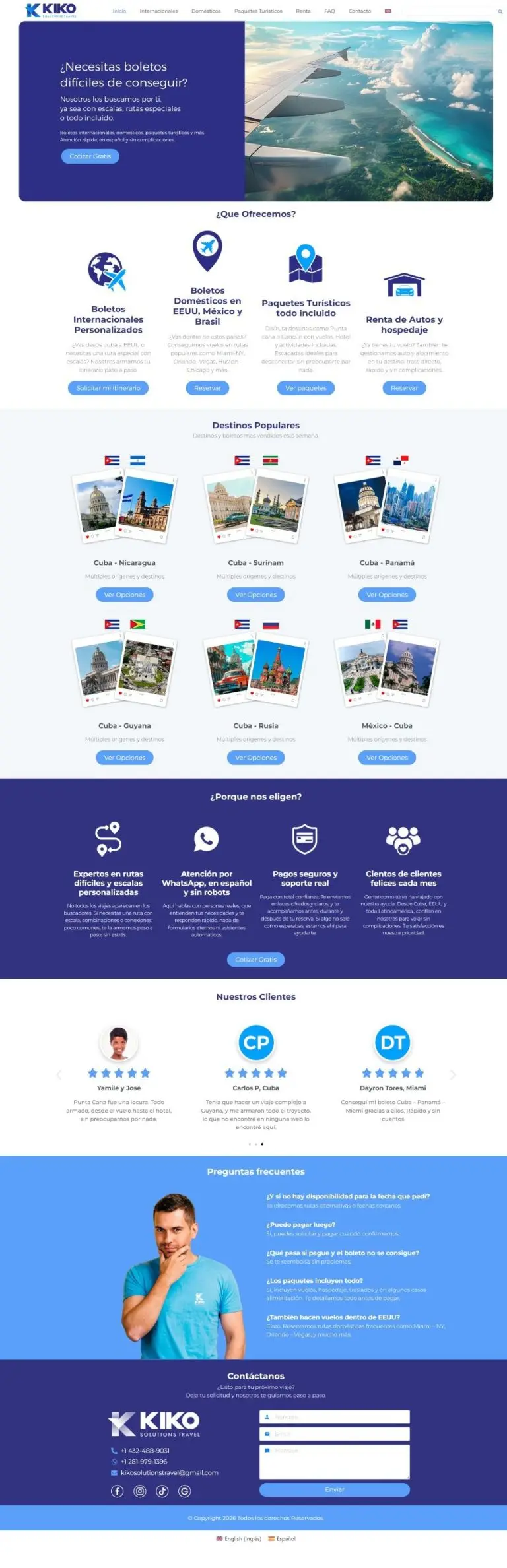 Kiko Solutions Travel — sitio web